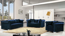 Load image into Gallery viewer, Kayla Navy Velvet Sofa
