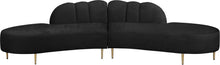 Load image into Gallery viewer, Divine Black Velvet 2pc. Sectional
