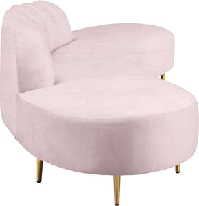 Divine Pink Velvet 2pc. Sectional