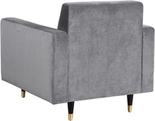 Load image into Gallery viewer, Lola Grey Velvet Chair
