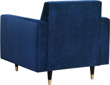 Load image into Gallery viewer, Lola Navy Velvet Chair
