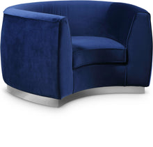 Load image into Gallery viewer, Julian Navy Velvet Chair
