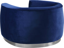 Load image into Gallery viewer, Julian Navy Velvet Chair
