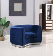 Load image into Gallery viewer, Julian Navy Velvet Chair
