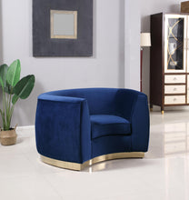 Load image into Gallery viewer, Julian Navy Velvet Chair
