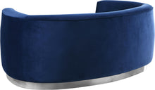 Load image into Gallery viewer, Julian Navy Velvet Loveseat
