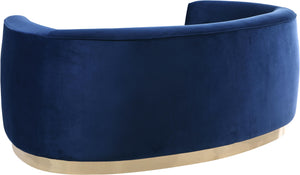 Julian Navy Velvet Loveseat