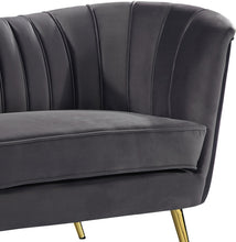 Load image into Gallery viewer, Margo Grey Velvet Loveseat
