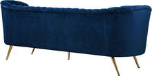 Load image into Gallery viewer, Margo Navy Velvet Sofa
