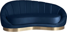 Load image into Gallery viewer, Shelly Navy Velvet Chaise
