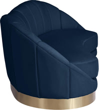 Load image into Gallery viewer, Shelly Navy Velvet Sofa
