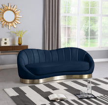 Load image into Gallery viewer, Shelly Navy Velvet Sofa
