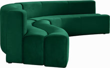 Load image into Gallery viewer, Curl Green Velvet 2pc. Sectional
