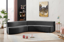 Load image into Gallery viewer, Curl Grey Velvet 2pc. Sectional
