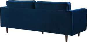 Emily Navy Velvet Loveseat