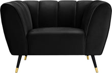 Load image into Gallery viewer, Beaumont Black Velvet Chair
