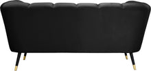 Load image into Gallery viewer, Beaumont Black Velvet Loveseat
