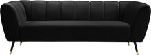 Load image into Gallery viewer, Beaumont Black Velvet Sofa
