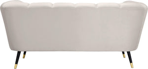 Beaumont Cream Velvet Loveseat