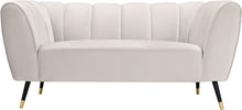 Load image into Gallery viewer, Beaumont Cream Velvet Loveseat
