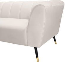 Load image into Gallery viewer, Beaumont Cream Velvet Loveseat
