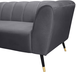 Beaumont Grey Velvet Loveseat