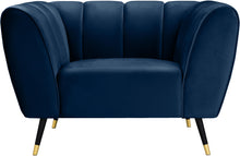 Load image into Gallery viewer, Beaumont Navy Velvet Chair
