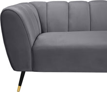 Load image into Gallery viewer, Beaumont Grey Velvet Loveseat
