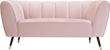 Load image into Gallery viewer, Beaumont Pink Velvet Loveseat
