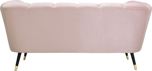 Beaumont Pink Velvet Loveseat