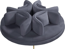 Load image into Gallery viewer, Circlet Grey Velvet Round Sofa Settee
