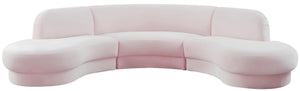 Rosa Pink Velvet 3pc. Sectional (3 Boxes)