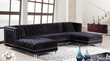 Load image into Gallery viewer, Moda Black Velvet 3pc. Sectional
