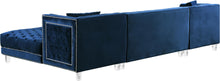 Load image into Gallery viewer, Moda Navy Velvet 3pc. Sectional
