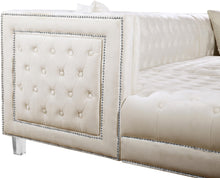 Load image into Gallery viewer, Moda Cream Velvet 3pc. Sectional
