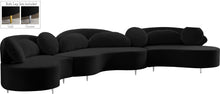 Load image into Gallery viewer, Vivacious Black Velvet 3pc. Sectional (3 Boxes)
