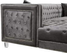 Load image into Gallery viewer, Moda Grey Velvet 3pc. Sectional
