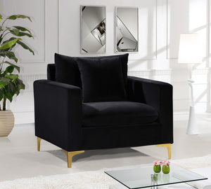 Naomi Black Velvet Chair