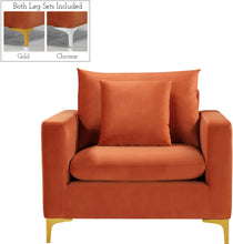 Load image into Gallery viewer, Naomi Cognac Velvet Chair
