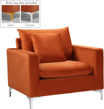 Load image into Gallery viewer, Naomi Cognac Velvet Chair
