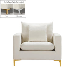 Load image into Gallery viewer, Naomi Cream Velvet Chair
