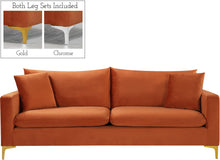 Load image into Gallery viewer, Naomi Cognac Velvet Sofa
