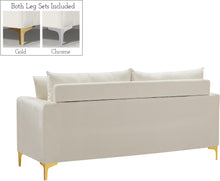 Load image into Gallery viewer, Naomi Cream Velvet Loveseat
