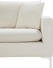 Load image into Gallery viewer, Naomi Cream Velvet Loveseat
