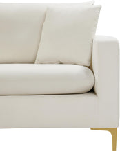 Load image into Gallery viewer, Naomi Cream Velvet Loveseat
