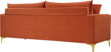 Load image into Gallery viewer, Naomi Cognac Velvet Sofa
