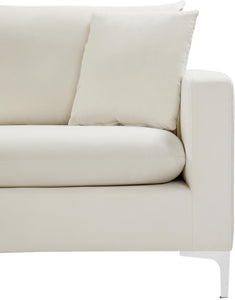 Naomi Cream Velvet Sofa