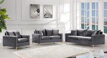 Load image into Gallery viewer, Naomi Grey Velvet Loveseat
