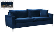 Load image into Gallery viewer, Naomi Navy Velvet Sofa
