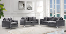 Load image into Gallery viewer, Naomi Grey Velvet Loveseat
